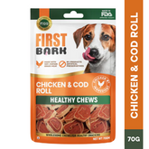 FIRST BARK  Chicken & Cod  Roll Jerky